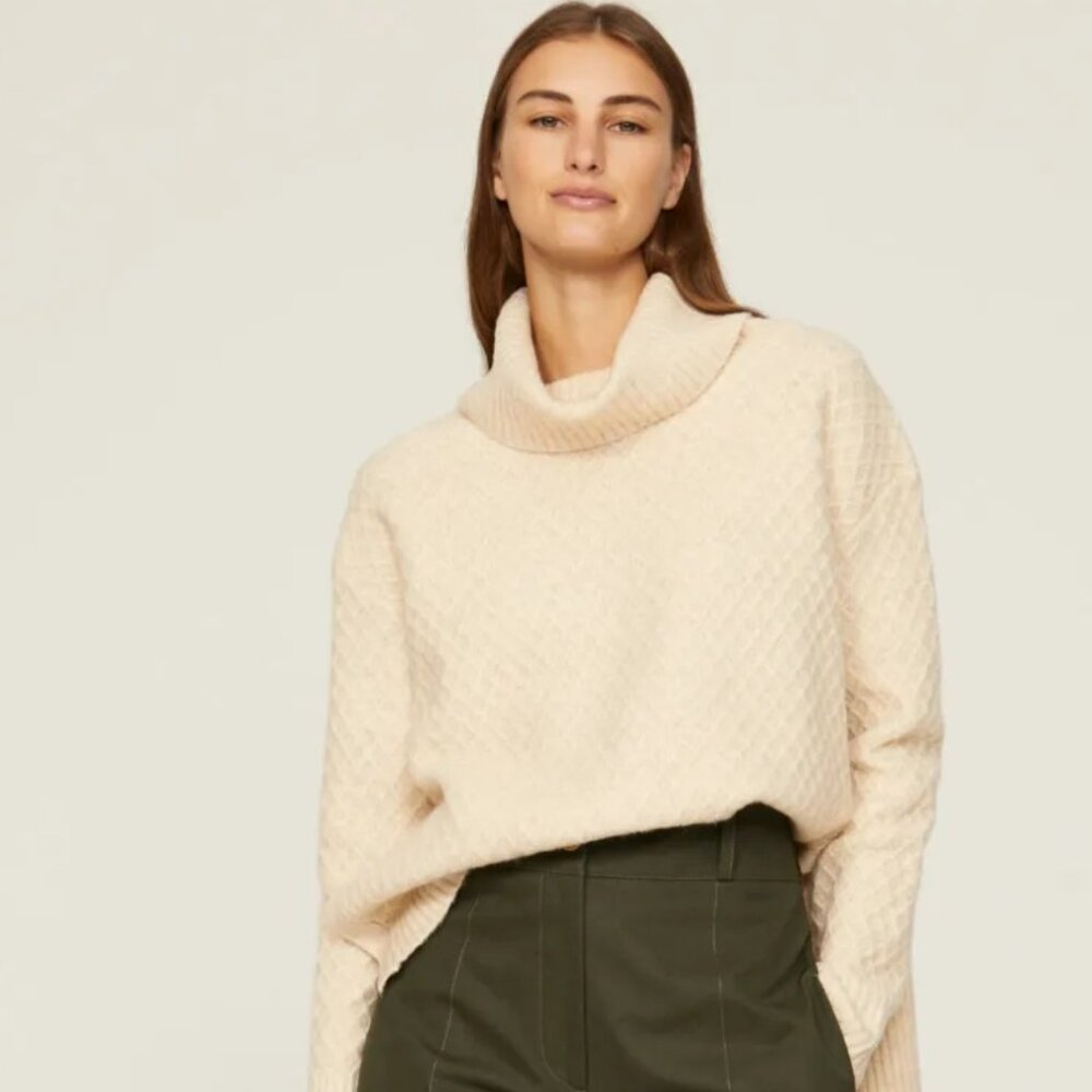 Adam Lippes Marled Turtleneck Sweater Size XS MSRP $300